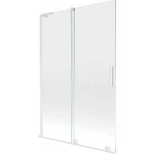 MEXEN/S Velar L dvoukřídlá posuvná vanová zástěna 120 x 150, transparent, bílá 896-120-003-01-20 obraz