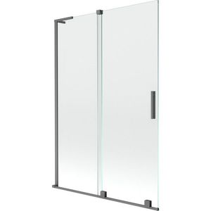 MEXEN/S Velar L dvoukřídlá posuvná vanová zástěna 120 x 150, transparent, grafit metal 896-120-003-01-95 obraz