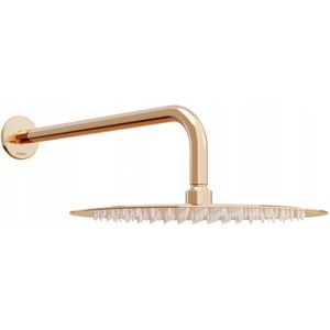 MEXEN/S Slim sprchová hlavice déšť 25 cm + sprchové rameno, růžové zlato 79225211-60 obraz