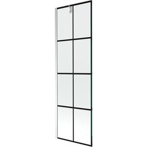 MEXEN/S Next vanová zástěna FIX 60 x 150, černá dekor, chrom 895-060-000-00-77-01 obraz