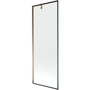 MEXEN/S Next vanová zástěna FIX 70 x 150, černá dekor, růžové zlato 895-070-000-00-70-60 obraz