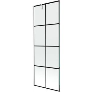MEXEN/S Next vanová zástěna FIX 70 x 150, černá dekor, chrom 895-070-000-00-77-01 obraz