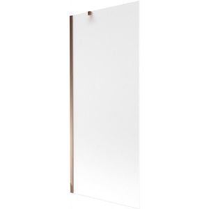 MEXEN/S Next vanová zástěna FIX 80 x 150, mražené sklo, růžové zlato 895-080-000-00-30-60 obraz