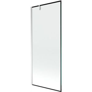 MEXEN/S Next vanová zástěna FIX 80 x 150, černá dekor, chrom 895-080-000-00-70-01 obraz