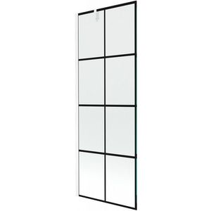 MEXEN/S Next vanová zástěna FIX 70x150, černý dekor, bílá 895-070-000-00-77-20 obraz