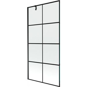 MEXEN/S Next vanová zástěna FIX 90x150, černý dekor, černá 895-090-000-00-77-70 obraz