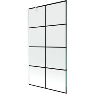 MEXEN/S Next vanová zástěna FIX 100x150, černý dekor, bílá 895-100-000-00-77-20 obraz