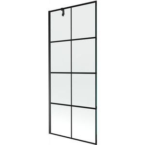 MEXEN/S Next vanová zástěna FIX 80 x 150, černý dekor, černá 895-080-000-00-77-70 obraz