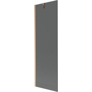 MEXEN/S Next vanová zástěna FIX 60 x 150, grafit, měď kartáčovaná 895-060-000-00-40-65 obraz