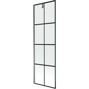 MEXEN/S Next vanová zástěna FIX 60 x 150, černá vzor, grafit metal 895-060-000-00-77-95 obraz