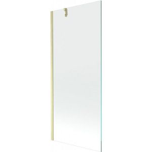 MEXEN/S Next vanová zástěna FIX 80 x 150, transparent, zlatá kartáčovaná 895-080-000-00-00-55 obraz