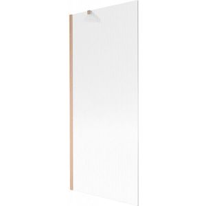MEXEN/S Next vanová zástěna FIX 80 x 150, proužky, měď kartáčovaná 895-080-000-00-09-65 obraz