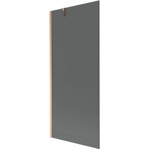 MEXEN/S Next vanová zástěna FIX 80 x 150, grafit, měď kartáčovaná 895-080-000-00-40-65 obraz