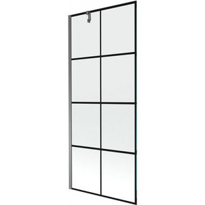 MEXEN/S Next vanová zástěna FIX 80 x 150, černá vzor, grafit metal 895-080-000-00-77-95 obraz