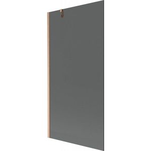 MEXEN/S Next vanová zástěna FIX 90 x 150, grafit, měď kartáčovaná 895-090-000-00-40-65 obraz