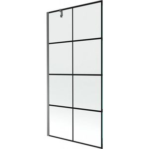 MEXEN/S Next vanová zástěna FIX 90 x 150, černá vzor, grafit metal 895-090-000-00-77-95 obraz