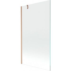 MEXEN/S Next vanová zástěna FIX 100 x 150, transparent, měď kartáčovaná 895-100-000-00-00-65 obraz