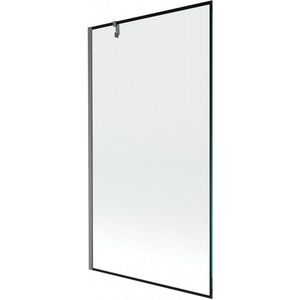 MEXEN/S Next vanová zástěna FIX 100 x 150, černá vzor, grafit kartáčovaná 895-100-000-00-70-66 obraz