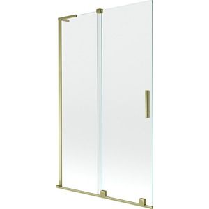 MEXEN/S Velar L dvoukřídlá posuvná vanová zástěna 110 x 150, transparent, zlatá 896-110-003-01-50 obraz