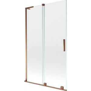 MEXEN/S Velar L dvoukřídlá posuvná vanová zástěna 110 x 150, transparent, růžové zlato 896-110-003-01-60 obraz