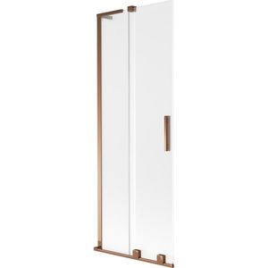 MEXEN/S Velar L dvoukřídlá posuvná vanová zástěna 70 x 150, dekor, růžové zlato 896-070-003-31-60 obraz