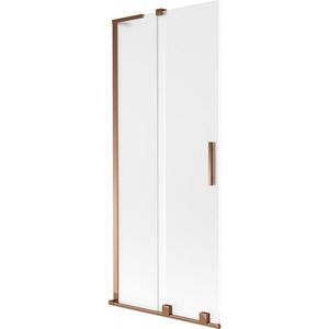 MEXEN/S Velar L dvoukřídlá posuvná vanová zástěna 80 x 150, dekor, růžové zlato 896-080-003-31-60 obraz