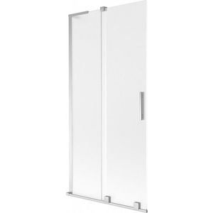 MEXEN/S Velar L dvoukřídlá posuvná vanová zástěna 90 x 150, dekor, chrom 896-090-003-31-01 obraz