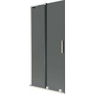 MEXEN/S Velar L dvoukřídlá posuvná vanová zástěna 90 x 150, grafit, nikl kartáčovaný 896-090-003-41-97 obraz