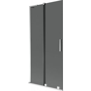 MEXEN/S Velar L dvoukřídlá posuvná vanová zástěna 95 x 150, grafit, chrom 896-095-003-41-01 obraz