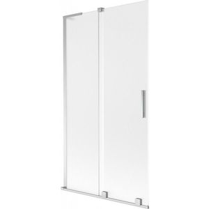 MEXEN/S Velar L dvoukřídlá posuvná vanová zástěna 100 x 150, dekor, chrom 896-100-003-31-01 obraz