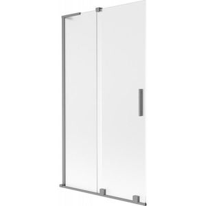 MEXEN/S Velar L dvoukřídlá posuvná vanová zástěna 100 x 150, dekor, grafit metal 896-100-003-31-95 obraz