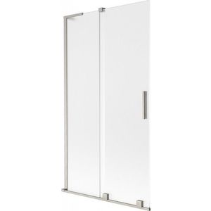 MEXEN/S Velar L dvoukřídlá posuvná vanová zástěna 100 x 150, dekor, nikl kartáčovaný 896-100-003-31-97 obraz