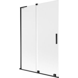 MEXEN/S Velar L dvoukřídlá posuvná vanová zástěna 120 x 150, dekor, černá 896-120-003-31-70 obraz