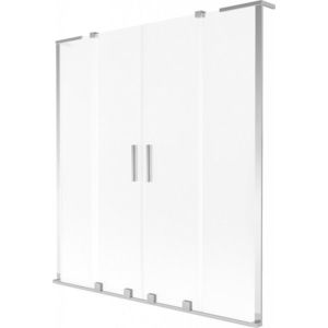 MEXEN/S Velar L Duo dvoukřídlá posuvná vanová zástěna 140 x 150, dekor, chrom 896-140-003-32-01 obraz