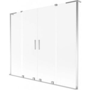 MEXEN/S Velar L Duo dvoukřídlá posuvná vanová zástěna 170 x 150, dekor, chrom 896-170-003-32-01 obraz