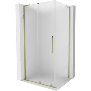 MEXEN/S Velar L sprchový kout, posuvné dveře 100 x 90, dekor, zlato 871-100-090-33-50 obraz
