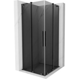 MEXEN/S Velar L Duo sprchový kout, posuvné dveře 100 x 100, grafit, gun gray kartáčovanáana 871-100-100-02-43-66 obraz