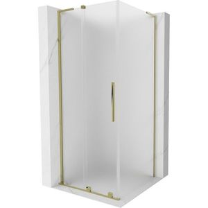 MEXEN/S Velar L sprchový kout, posuvné dveře 110 x 110, dekor, zlato 871-110-110-33-50 obraz
