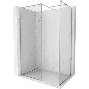 MEXEN/S Kioto-F Sprchová zástěna WALK-IN s rámem 115 x 110, transparent 8 mm, chrom 800-115-202-04-00-110 obraz