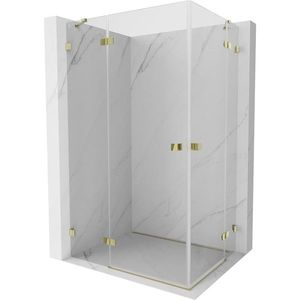 MEXEN/S Lunar Duo sprchový kout dveře křídlové 95 x 90, transparent, zlato 834-095L-090P-50-00 obraz