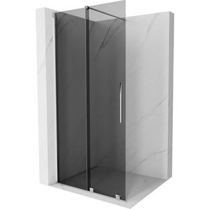 MEXEN/S Velar Sprchová zástěna posuvná Walk-in 75 x 200, grafit 8 mm, chrom 871-075-000-43-01 obraz