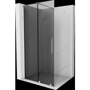 MEXEN/S Velar Sprchová zástěna posuvná Walk-in 100 x 200, grafit 8 mm, chrom 871-100-000-43-01 obraz