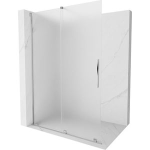 MEXEN/S Velar Sprchová zástěna posuvná Walk-in 160 x 200, dekor 8 mm, chrom 871-160-000-33-01 obraz