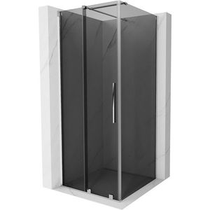 MEXEN/S Velar sprchový kout, posuvné dveře 100 x 100, grafit, chrom 871-100-100-41-01 obraz