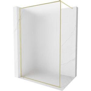 MEXEN/S Kioto-F Sprchová zástěna WALK-IN s rámem 70 x 202, dekor 8 mm, zlato kartáčovaná 800-070-104-55-30 obraz