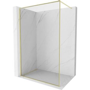 MEXEN/S Kioto-F Sprchová zástěna WALK-IN s rámem 115 x 202, transparent 8 mm, zlato kartáčovaná 800-115-104-55-00 obraz