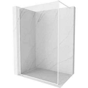 MEXEN/S Kioto-F Sprchová zástěna WALK-IN s rámem 125 x 202, transparent 8 mm, bílá 800-125-104-20-00 obraz