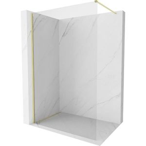 MEXEN/S Kioto-X Sprchová zástěna WALK-IN 110 x 200, transparent 10 mm, zlato kartáčovaná 800-110-101-55-00-X obraz