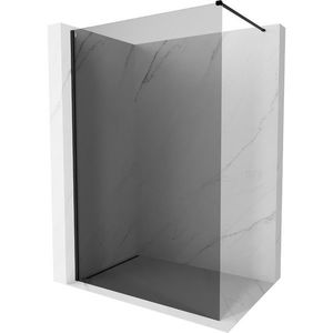 MEXEN/S Kioto-X Sprchová zástěna WALK-IN 110 x 200, grafit 10 mm, černá 800-110-101-70-40-X obraz