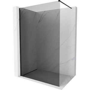 MEXEN/S Kioto-X Sprchová zástěna WALK-IN 120 x 200, grafit 10 mm, černá 800-120-101-70-40-X obraz